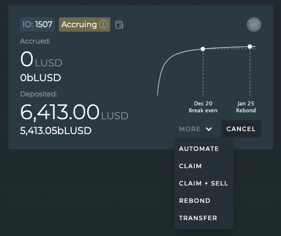 Automated Perpetual Rebonding Strategy on DeFi Saver