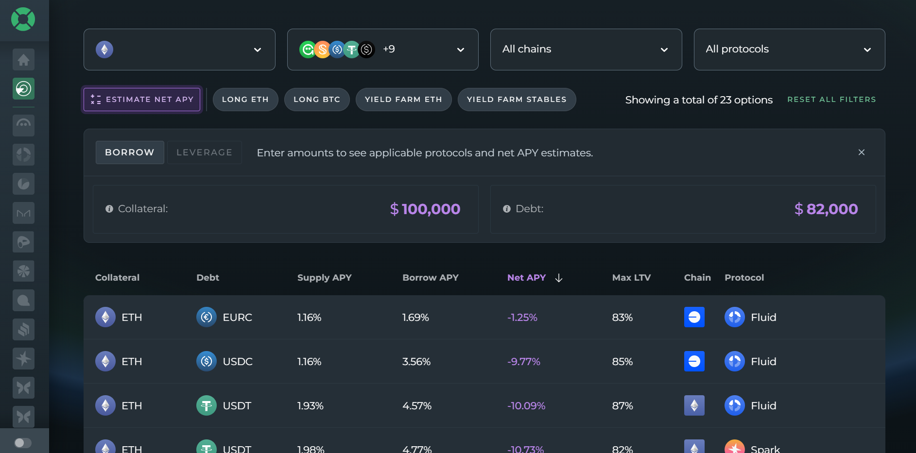 A preview of the DeFi Saver Discover page feature.