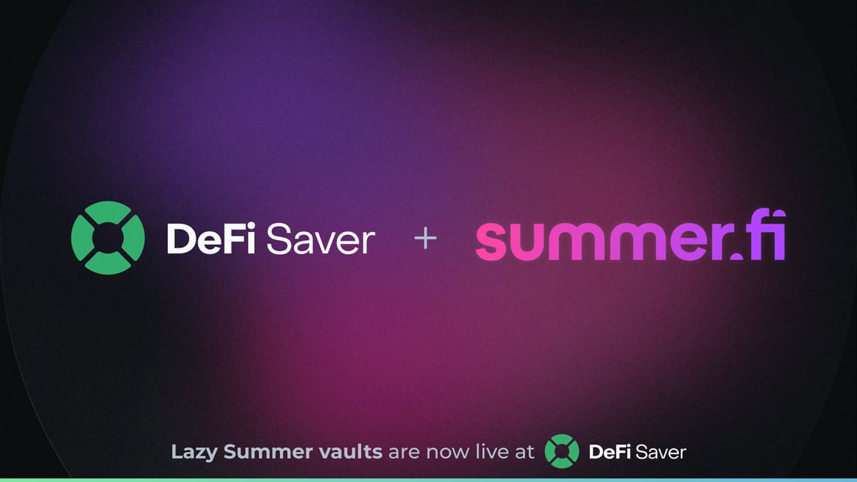 Lazy Summer Vaults are now live at DeFi Saver
