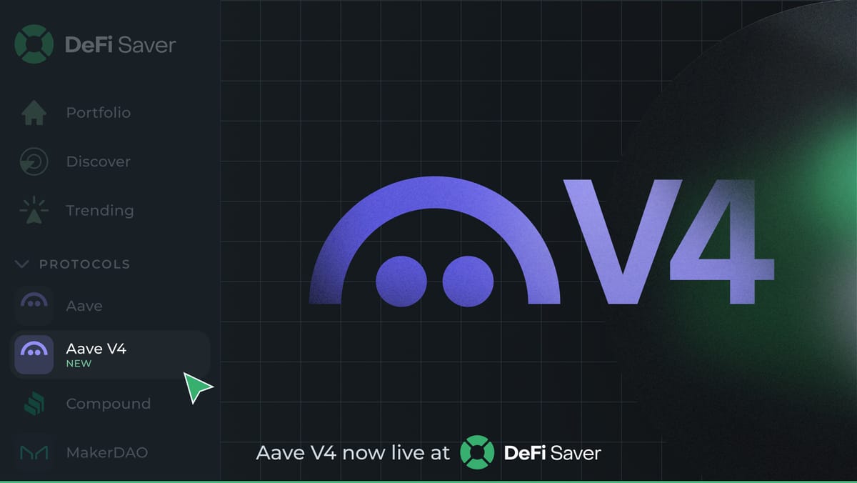 Aave V4 is now live on DeFi Saver
