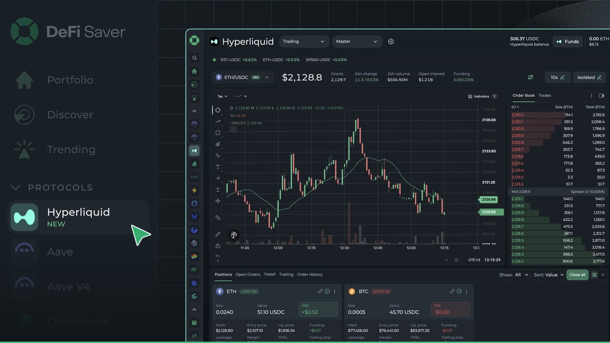 Mastering Hyperliquid on DeFi Saver