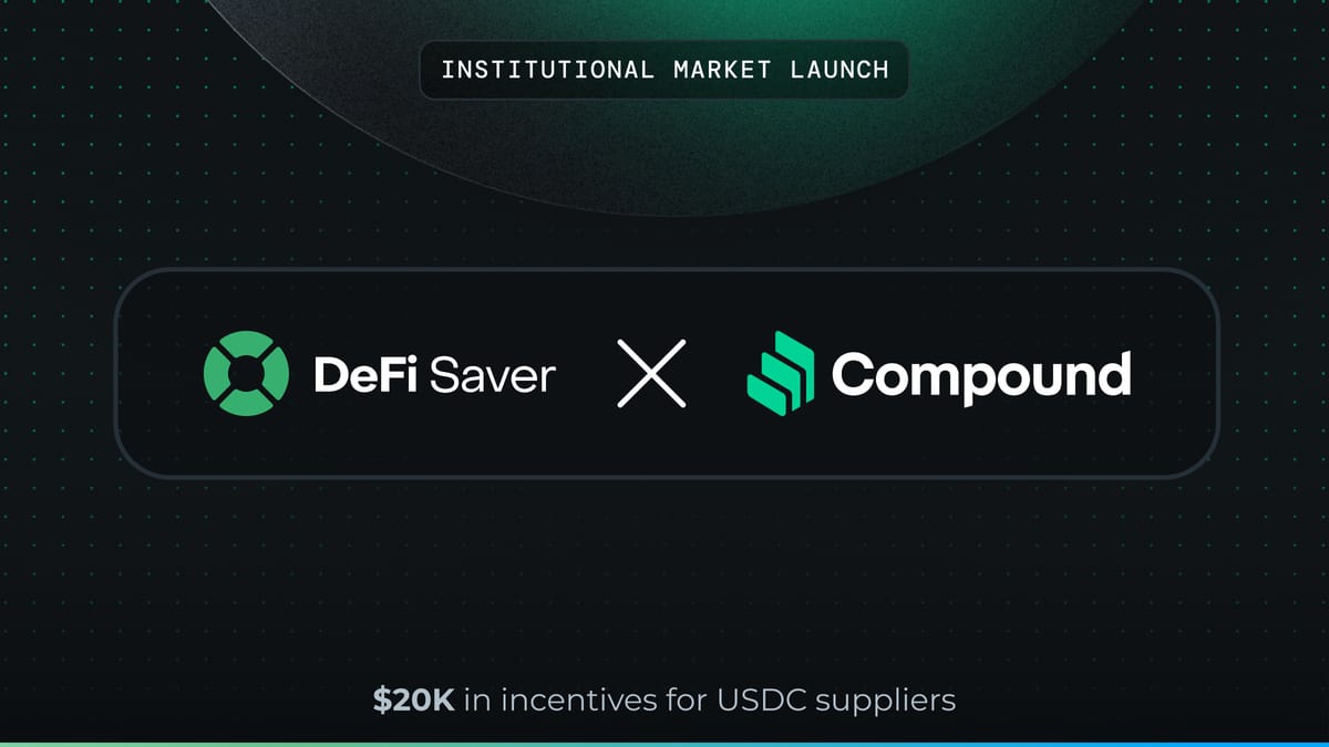 The Compound Institutional Market is live, and with it, $20k in incentives for DFS users