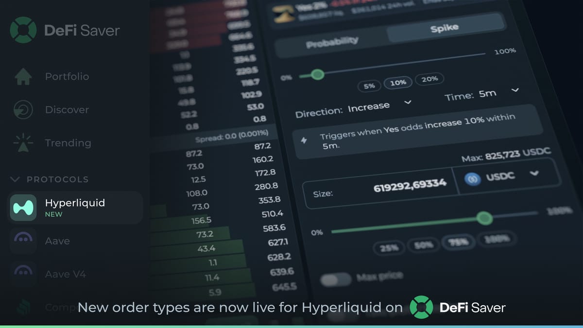 We brought Polymarket signals to Hyperliquid via DeFi Saver