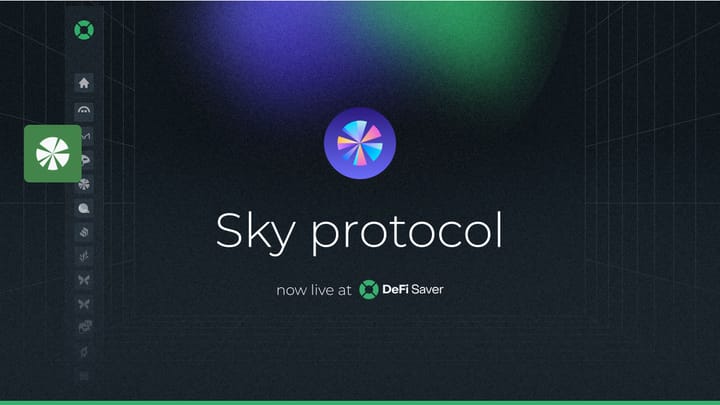 Sky protocol now live at DeFi Saver