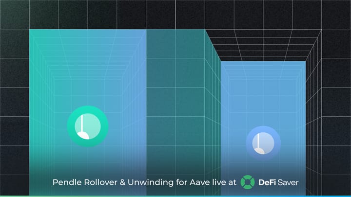 Pendle Rollover and Unwinding for Aave is now live at DeFi Saver.
