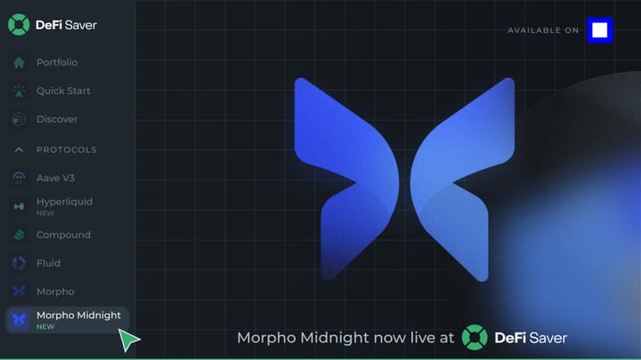 Morpho Midnight is live on DeFi Saver